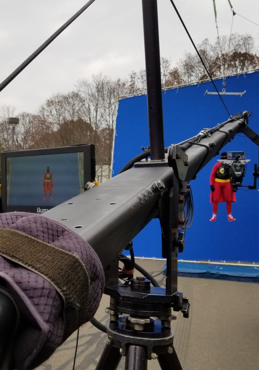 Wire flying stunt rig